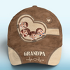 Love Runs In This Cap - Family Personalized Custom Hat, All Over Print Classic Cap - Father's Day, Gift For Dad, Grandpa
