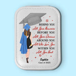 Behind You All Your Memories - Family Personalized Custom Jewelry Box LED Makeup - Graduation Gift For Daughters, Sisters, Graduates