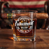 You Age Like Fine Whiskey - Family Personalized Custom Whiskey Glass With Cigarette Holder - Father's Day, Gift For Dad, Grandpa