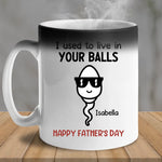 We Swam Hard To Be Here - Family Personalized Custom Color Changing Mug - Father's Day, Gift For Dad