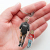 Always With You Daddy - Family Personalized Custom Shaped Acrylic Keychain - Father's Day, Gift For Dad, Grandpa