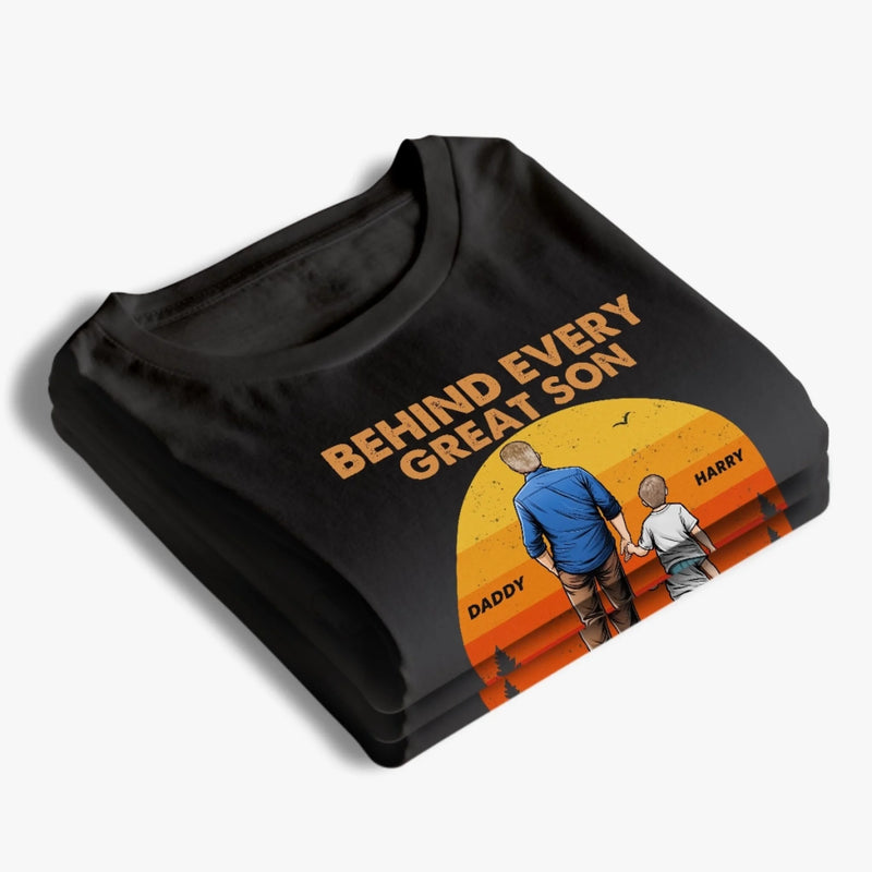 Dad And Son Strong Bond - Family Personalized Custom Unisex T-shirt, Premium T-shirt, Hoodie - Father's Day, Gift For Dad, Grandpa