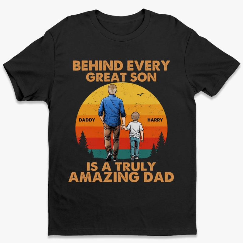 Dad And Son Strong Bond - Family Personalized Custom Unisex T-shirt, Premium T-shirt, Hoodie - Father's Day, Gift For Dad, Grandpa
