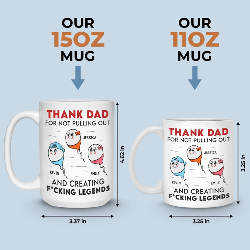Greatness Came From One Risky Move - Family Personalized Custom Mug - Father's Day, Gift For Dad