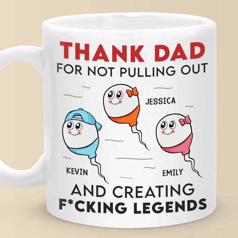Greatness Came From One Risky Move - Family Personalized Custom Mug - Father's Day, Gift For Dad