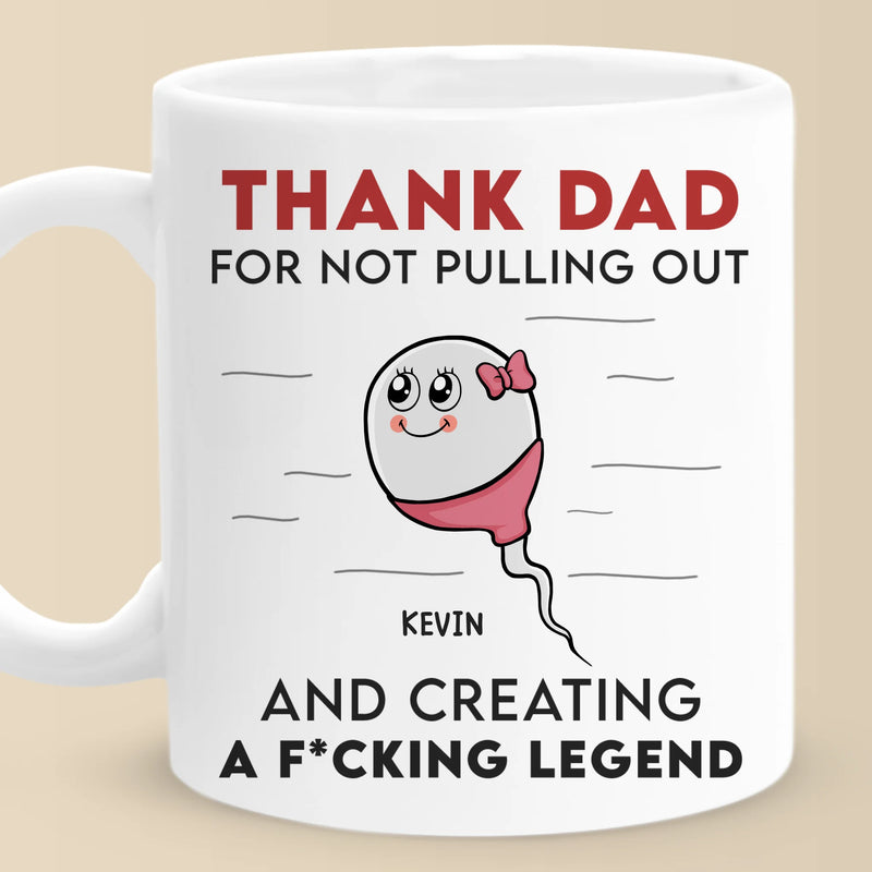 Greatness Came From One Risky Move - Family Personalized Custom Mug - Father's Day, Gift For Dad