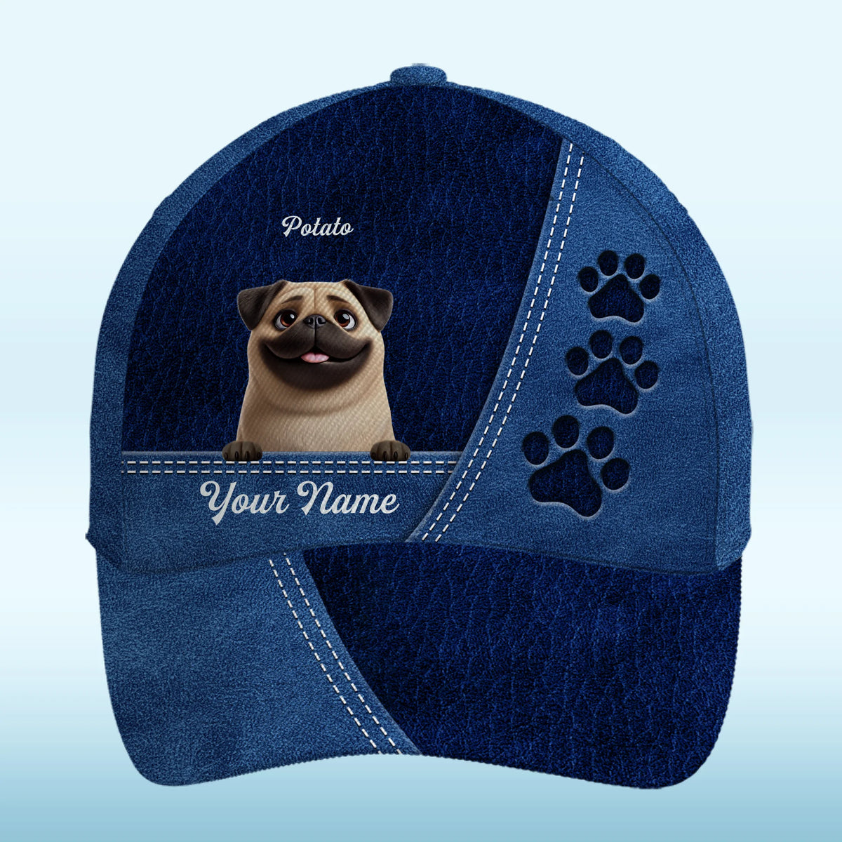 Paws Up, Heads High - Dog Personalized Custom Hat, All Over Print Classic Cap - Father's Day, Gift For Pet Owners, Pet Lovers
