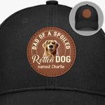 Messy Fur, Full Heart - Dog Personalized Custom Round Leather Patch Hat - Father's Day, Gift For Pet Owners, Pet Lovers
