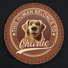 Side By Side, Paw By Paw - Dog Personalized Custom Round Leather Patch Hat - Father's Day, Gift For Pet Owners, Pet Lovers