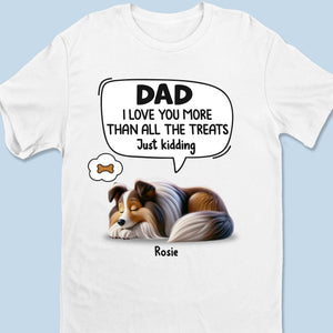 I Love You Almost As Much As I Love Snacks - Dog Personalized Custom Unisex T-shirt, Premium T-shirt, Hoodie - Father's Day,  Gift For Dad, Pet Owners, Pet Lovers