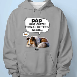 I Love You Almost As Much As I Love Snacks - Dog Personalized Custom Unisex T-shirt, Premium T-shirt, Hoodie - Father's Day,  Gift For Dad, Pet Owners, Pet Lovers