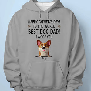 You Had Me At Woof - Dog Personalized Custom Unisex T-shirt, Premium T-shirt, Hoodie - Father's Day,  Gift For Dad, Pet Owners, Pet Lovers