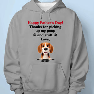 Dad, You’re Paws-itively The Best - Dog Personalized Custom Unisex T-shirt, Premium T-shirt, Hoodie - Father's Day,  Gift For Dad, Pet Owners, Pet Lovers