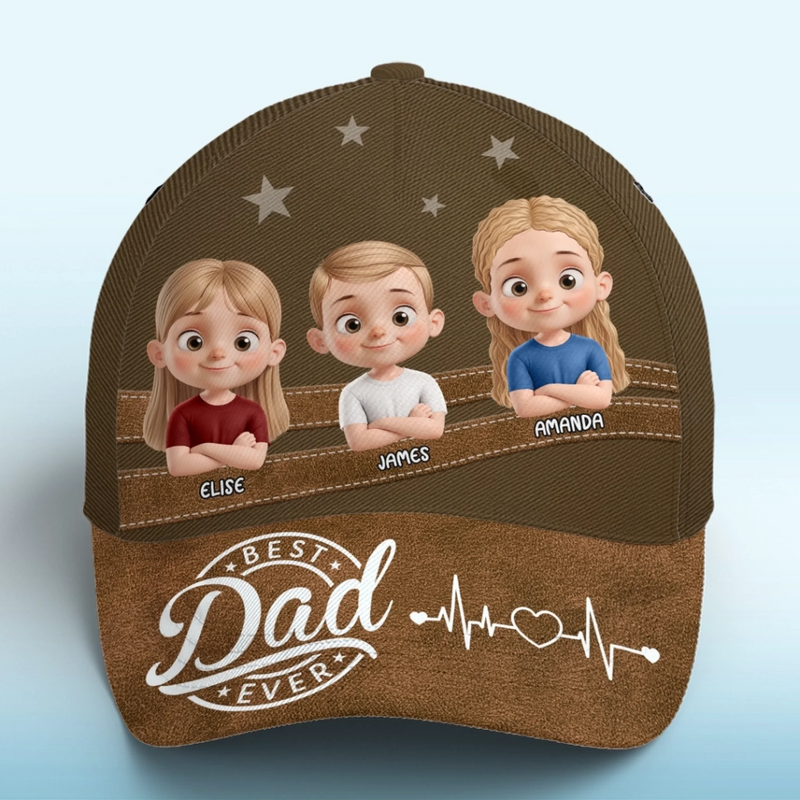 Cool Dad Cool Vibes - Family Personalized Custom Hat, All Over Print Classic Cap - Father's Day, Gift For Dad, Grandpa