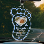 Custom Photo Drive Safe For Your Baby - Family Personalized Custom Car Ornament - Acrylic Custom Shaped - Father's Day, Gift For New Dads, Dad