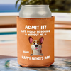Dog Hair, Don’t Care - Dog Personalized Custom Leather Can Cooler - Father's Day, Gift For Pet Owners, Pet Lovers