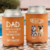 Paws Up, Heads High - Dog Personalized Custom Leather Can Cooler - Father's Day, Gift For Pet Owners, Pet Lovers