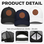 Baby’s First Fan - Family Personalized Custom Round Leather Patch Hat - Father's Day, Gift For Dad, Grandpa