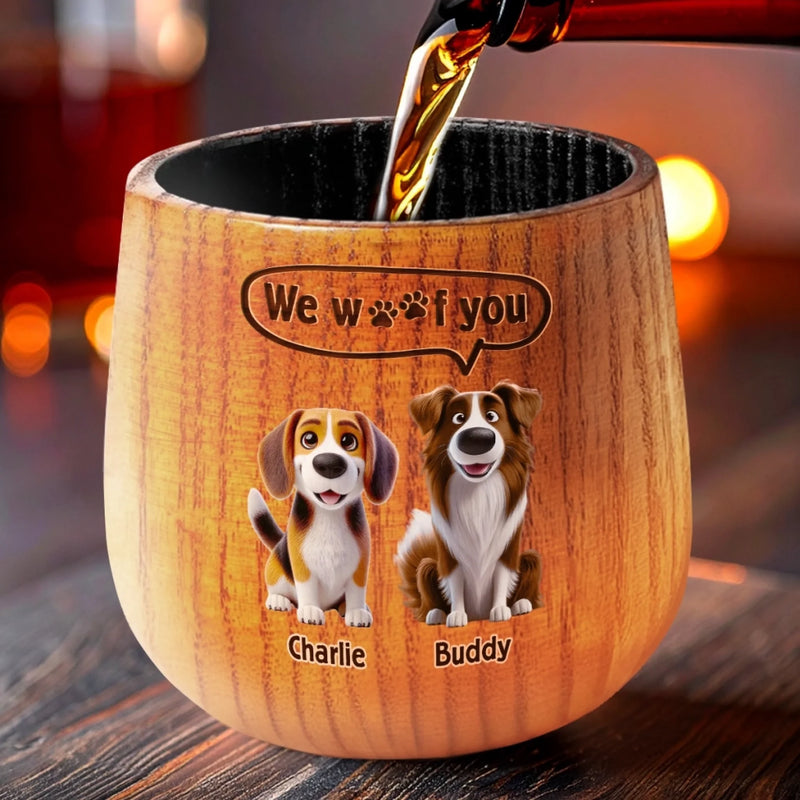 Fur Real, You're The Best - Dog Personalized Custom Wooden Whiskey Glass - Father's Day, Gift For Pet Owners, Pet Lovers
