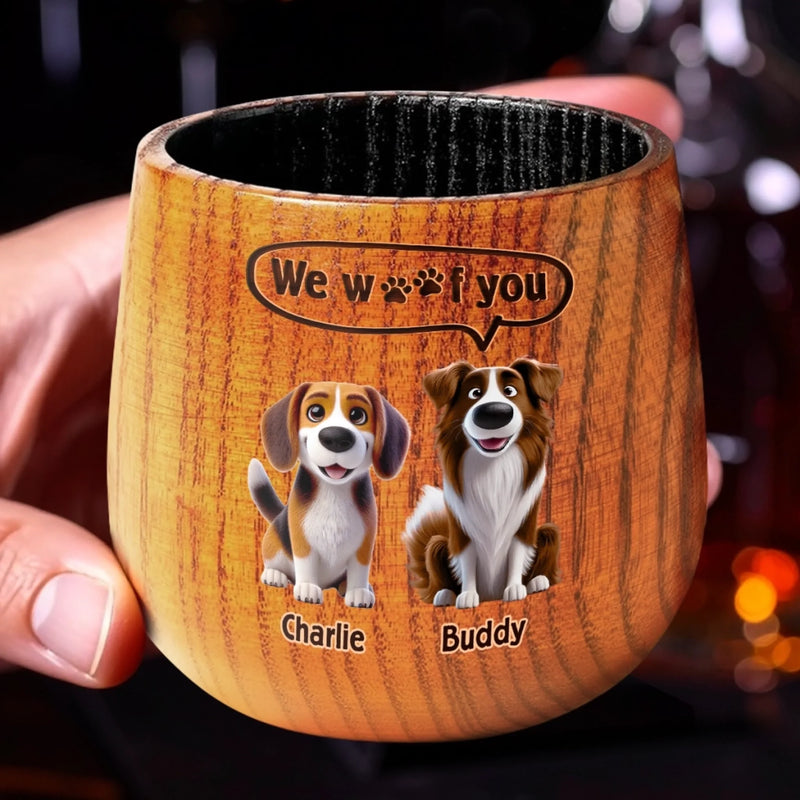 Fur Real, You're The Best - Dog Personalized Custom Wooden Whiskey Glass - Father's Day, Gift For Pet Owners, Pet Lovers