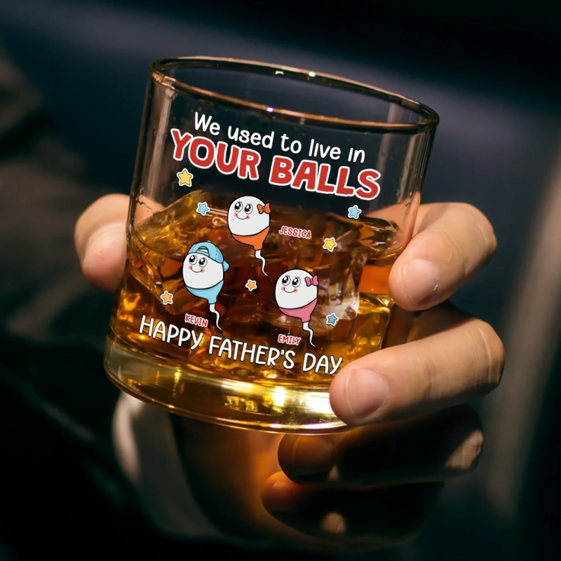 You Made Me, Literally - Family Personalized Custom Whiskey Glass - Father's Day, Gift For Dad