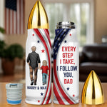 Custom Name Dad Gifts with Patriotic Design - Personalized Bullet Tumbler
