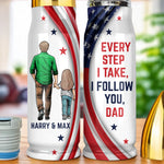 Custom Name Dad Gifts with Patriotic Design - Personalized Bullet Tumbler