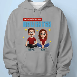 Built By Awesome Daughters - Family Personalized Custom Unisex T-shirt, Premium T-shirt, Hoodie - Father's Day, Gift For Dad, Daughter
