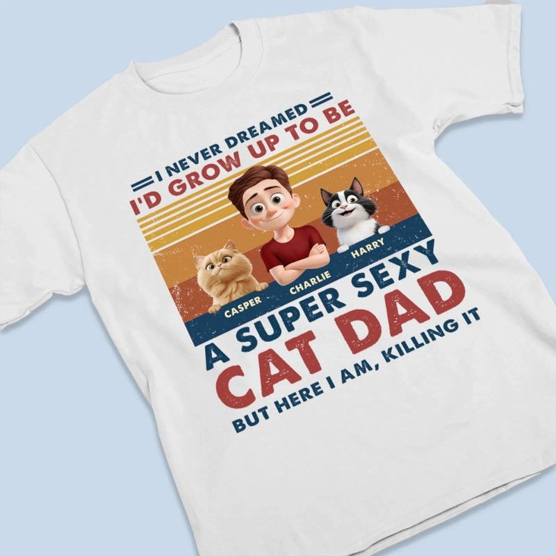 World’s Most Purr-fect Cat Dad - Cat Personalized Custom Unisex T-shirt, Premium T-shirt, Hoodie - Father's Day,  Gift For Dad, Pet Owners, Pet Lovers