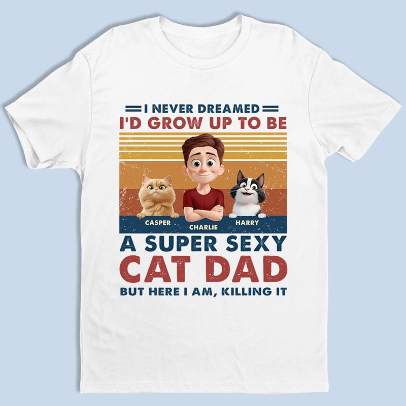 World’s Most Purr-fect Cat Dad - Cat Personalized Custom Unisex T-shirt, Premium T-shirt, Hoodie - Father's Day,  Gift For Dad, Pet Owners, Pet Lovers