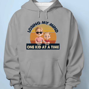 Losing My Mind One Kid At A Time - Family Personalized Custom Unisex T-shirt, Premium T-shirt, Hoodie - Father's Day, Gift For Dad, Grandpa
