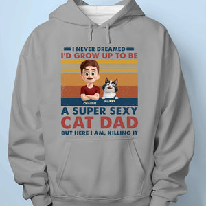 World’s Most Purr-fect Cat Dad - Cat Personalized Custom Unisex T-shirt, Premium T-shirt, Hoodie - Father's Day,  Gift For Dad, Pet Owners, Pet Lovers