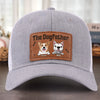 Walks, Treats, Cuddles - Dog Personalized Custom Leather Patch Hat - Father's Day, Gift For Pet Owners, Pet Lovers