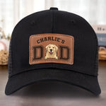 Tails Wag For This Guy - Dog Personalized Custom Leather Patch Hat - Father's Day, Gift For Pet Owners, Pet Lovers