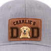 Tails Wag For This Guy - Dog Personalized Custom Leather Patch Hat - Father's Day, Gift For Pet Owners, Pet Lovers
