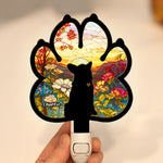 Forever In My Heart - Memorial Personalized Custom Wood And Acrylic Night Light - Sympathy Gift For Cat Lovers, Pet Owners