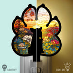 Forever In My Heart - Memorial Personalized Custom Wood And Acrylic Night Light - Sympathy Gift For Cat Lovers, Pet Owners