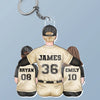 Every Home Run Starts With Dad’s Support - Family Personalized Custom Shaped Acrylic Keychain - Father's Day, Gift For Dad, Sport Lovers, Sport Players