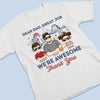 We’re Awesome Because Of You - Family Personalized Custom Unisex T-shirt, Premium T-shirt, Hoodie - Father's Day, Gift For Dad, Grandpa