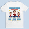 Built On Love And Laughter - Family Personalized Custom Unisex T-shirt, Premium T-shirt, Hoodie - Father's Day, Gift For Dad, Grandpa