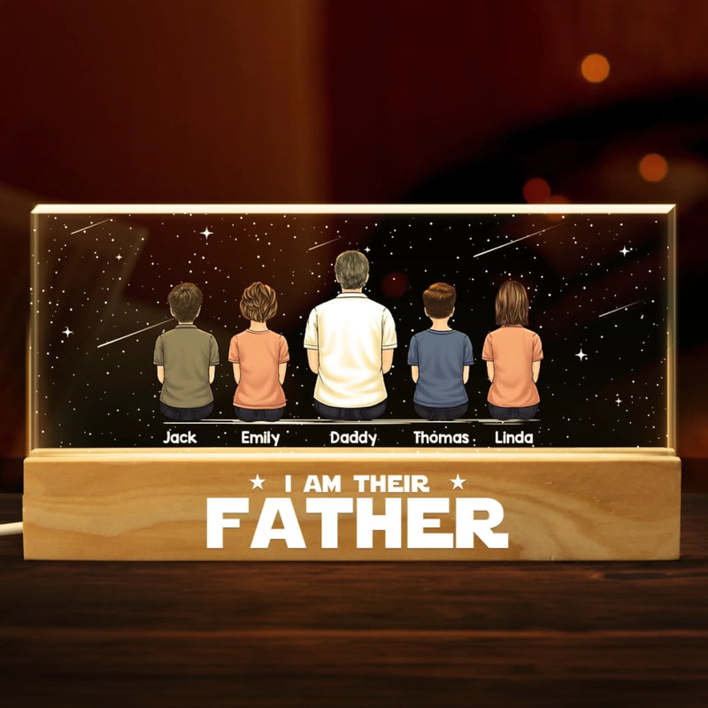 I Am Their Father - Family Personalized Custom Acrylic Letters 3D LED Night Light - Father's Day, Gift For Dad, Grandpa
