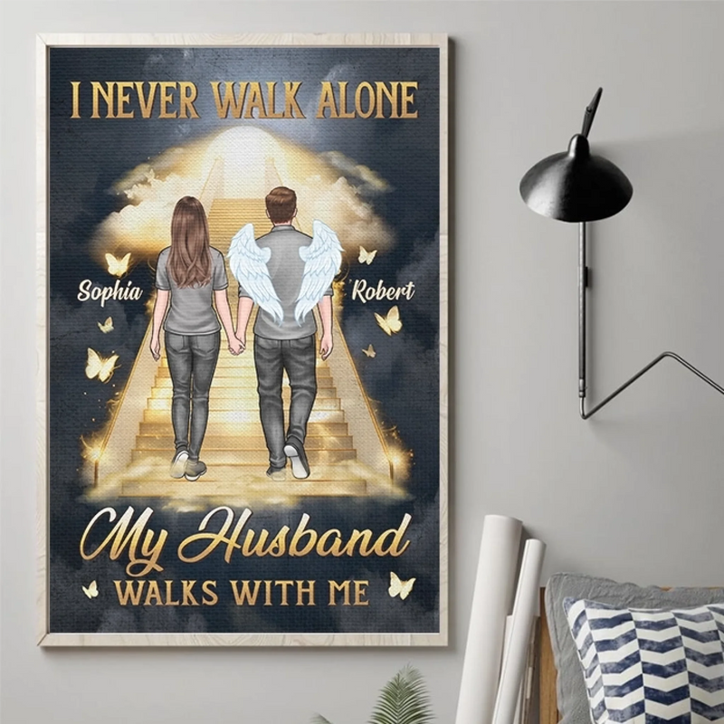 In Every Sunset, I Feel You - Memorial Personalized Custom Vertical Poster - Father's Day, Sympathy Gift For Couple, Husband Wife, Family Members
