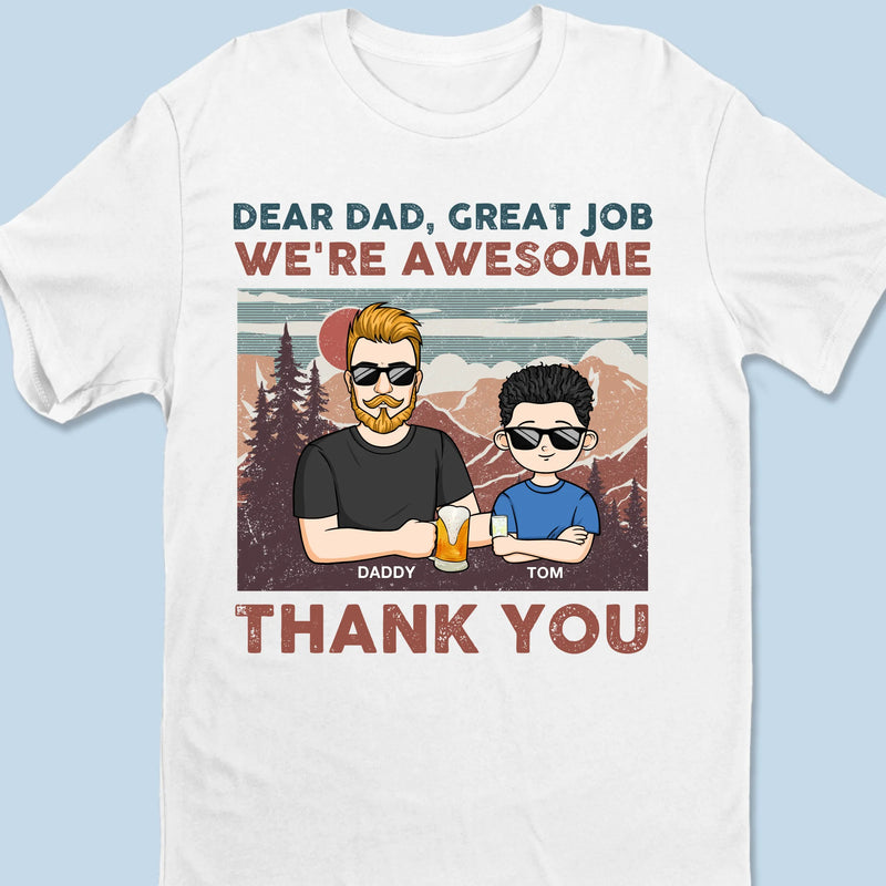 We’re Awesome, Just Like You Planned - Family Personalized Custom Unisex T-shirt, Premium T-shirt, Hoodie - Father's Day, Gift For Dad, Grandpa