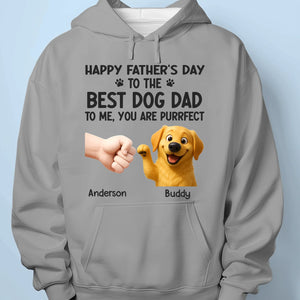 Fist Bumps And Furballs Since Day One - Dog & Cat Personalized Custom Unisex T-shirt, Premium T-shirt, Hoodie - Father's Day,  Gift For Dad, Pet Owners, Pet Lovers