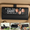 Custom Photo Drive Safe Come Home Soon - Family Personalized Custom Sunglasses Holder For Car Visor - Father's Day, Gift For Dad, Grandpa