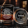 Our Roots, Our Hero - Family Personalized Custom Whiskey Glass With Bottom And Side Engraving - Father's Day, Gift For Dad, Grandpa
