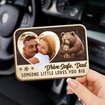 Custom Photo Someone Little Loves You Big	- Family Personalized Custom Car Visor Clip - Father's Day, Gift For Dad, Grandpa