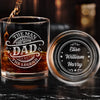Our Roots, Our Hero - Family Personalized Custom Whiskey Glass With Bottom And Side Engraving - Father's Day, Gift For Dad, Grandpa
