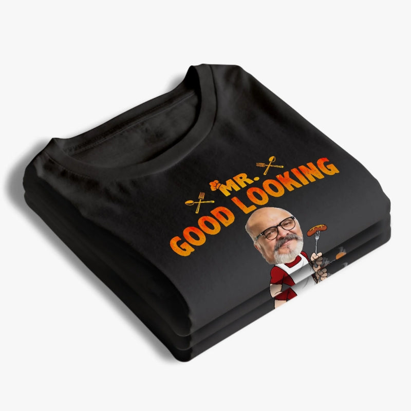Custom Photo License To Grill, Chef In Command - Family Personalized Custom Unisex T-shirt, Premium T-shirt, Hoodie - Father's Day, Gift For Dad, Grandpa