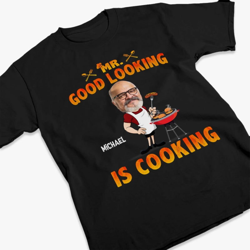 Custom Photo License To Grill, Chef In Command - Family Personalized Custom Unisex T-shirt, Premium T-shirt, Hoodie - Father's Day, Gift For Dad, Grandpa